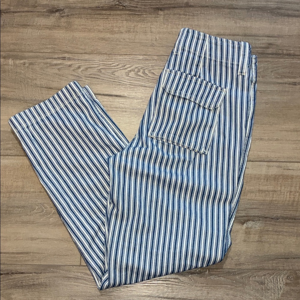 J. Crew Cargo Navy and White Striped Pants Size 0 - Picture 13 of 13